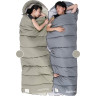 Ультралёгкий спальный мешок NATUREHIKE CNK2350WS023 M300 хлопковый с капюшоном весна осень серый, молния слева 6927595775974