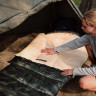Ультралёгкий спальный мешок NATUREHIKE CNK2350WS023 M320 хлопковый с капюшоном весна осень камуфляжный, молния слева 6975641889199