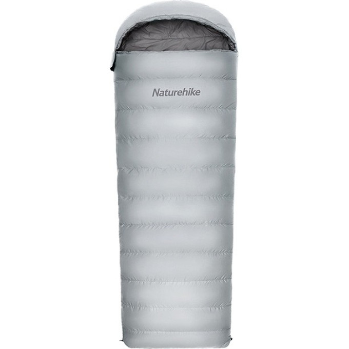 Ультралёгкий спальный мешок NATUREHIKE RM80 SERIES eтиный пух Grey Size M молния слева 6927595707197L